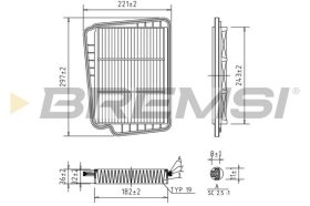 Повітряний фільтр Bremsi fa1621