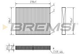 Фильтр салона Bremsi fc0993
