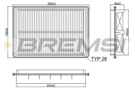 Повітряний фільтр Bremsi fa2394