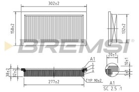 Воздушный фильтр Bremsi fa1382