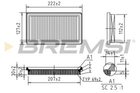 Воздушный фильтр Bremsi fa0587