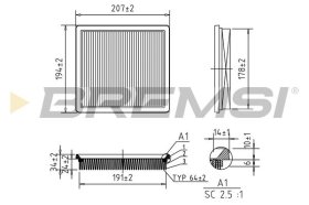 Повітряний фільтр Bremsi fa0581