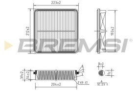 Воздушный фильтр Bremsi fa1118