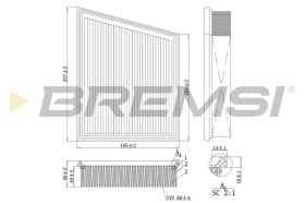 Воздушный фильтр Bremsi fa1106