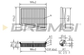 Повітряний фільтр Bremsi fa1027