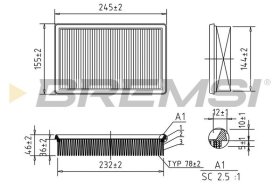 Воздушный фильтр Bremsi fa0565