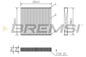 Фильтр салона Bremsi fc0872