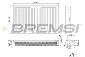 Воздушный фильтр Bremsi fa1203