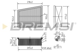 Воздушный фильтр Bremsi fa0586
