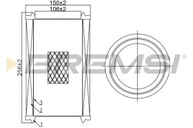 Повітряний фільтр Bremsi fa1068