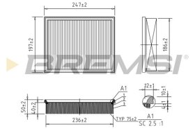 Воздушный фильтр Bremsi fa1577