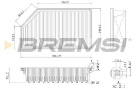 Повітряний фільтр Bremsi fa1193