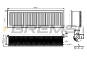 Повітряний фільтр Bremsi fa1160