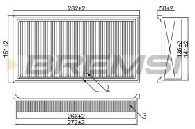 Повітряний фільтр Bremsi fa1355