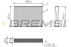 Фильтр салона Bremsi fc0168