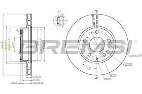 Тормозной диск Bremsi cd8532v