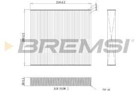 Фильтр салона Bremsi fc0855