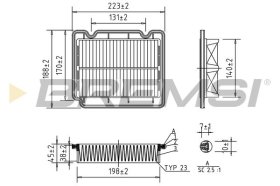 Воздушный фильтр Bremsi fa1072