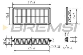 Повітряний фільтр Bremsi fa0609