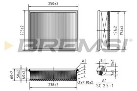 Повітряний фільтр Bremsi fa0606