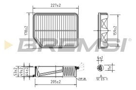 Воздушный фильтр Bremsi fa0594