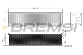 Повітряний фільтр Bremsi fa1083