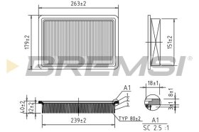Повітряний фільтр Bremsi fa2290