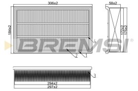 Повітряний фільтр Bremsi fa1662