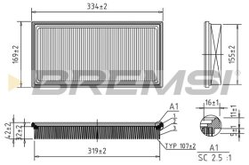 Воздушный фильтр Bremsi fa1678