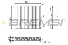 Фильтр салона Bremsi fc0107