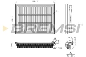 Воздушный фильтр Bremsi fa1162