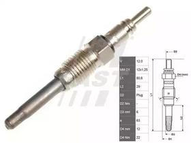 Свеча накала Fast FT82725