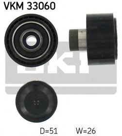 Обводной ролик поликлинового ремня SKF VKM 33060