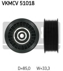 Обводной ролик поликлинового ремня SKF VKMCV 51018