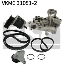 Комплект поликлиновых ремней + помпа SKF VKMC 31051-2