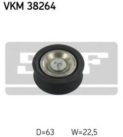 Обводной ролик поликлинового ремня SKF VKM 38264