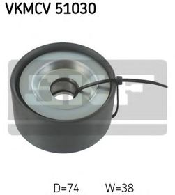 Обводной ролик поликлинового ремня SKF VKMCV 51030