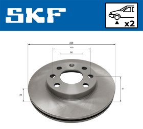 Тормозной диск SKF vkbd80717v2