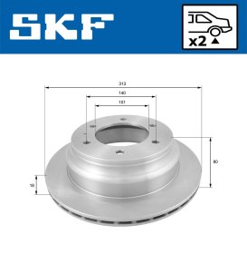 Тормозной диск SKF vkbd90850v2