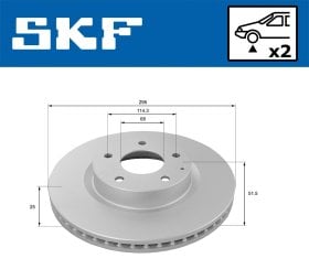 Гальмівний диск SKF vkbd80164v2