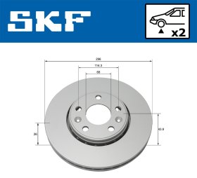 Тормозной диск SKF vkbd80018v2