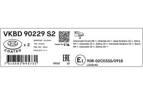 Тормозной диск SKF vkbd90229s2