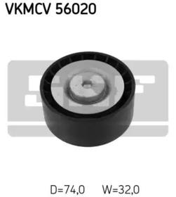 Обводной ролик поликлинового ремня SKF vkmcv56020