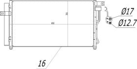 Радиатор кондиционера Hart 619064