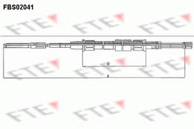 Трос ручного тормоза FTE FBS02041