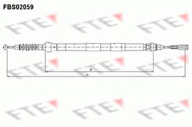 Трос ручного тормоза FTE FBS02059