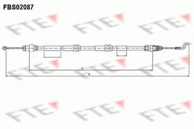Трос ручного гальма FTE FBS02087