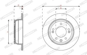 Тормозной диск Ferodo ddf2087c