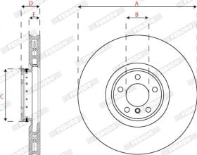 Тормозной диск Ferodo ddf2041lvc1