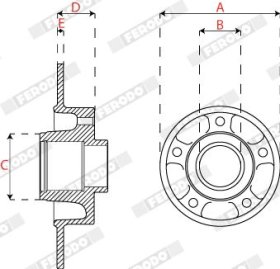 Тормозной диск Ferodo ddf2820c1